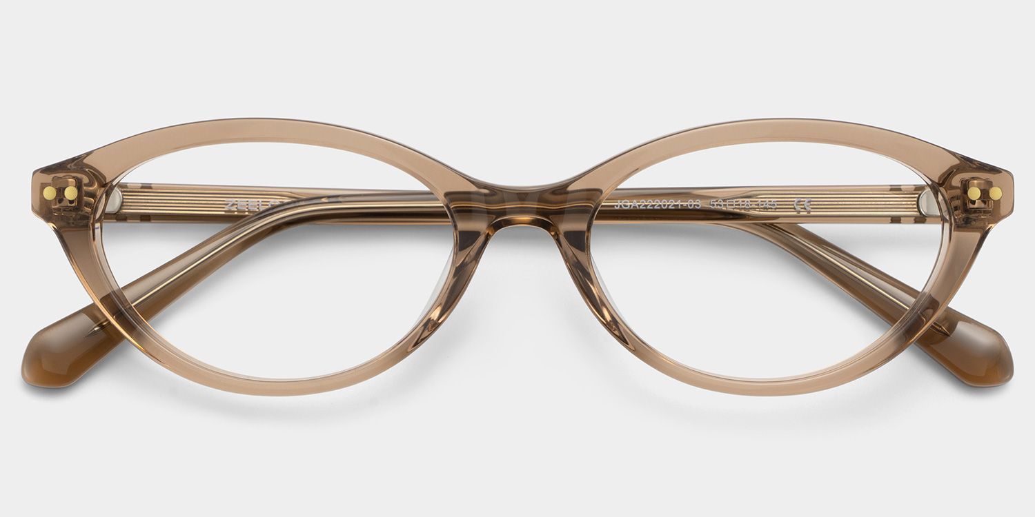 Ashby Brown Narrow Oval-Frame Glasses | Effortless Varsity1