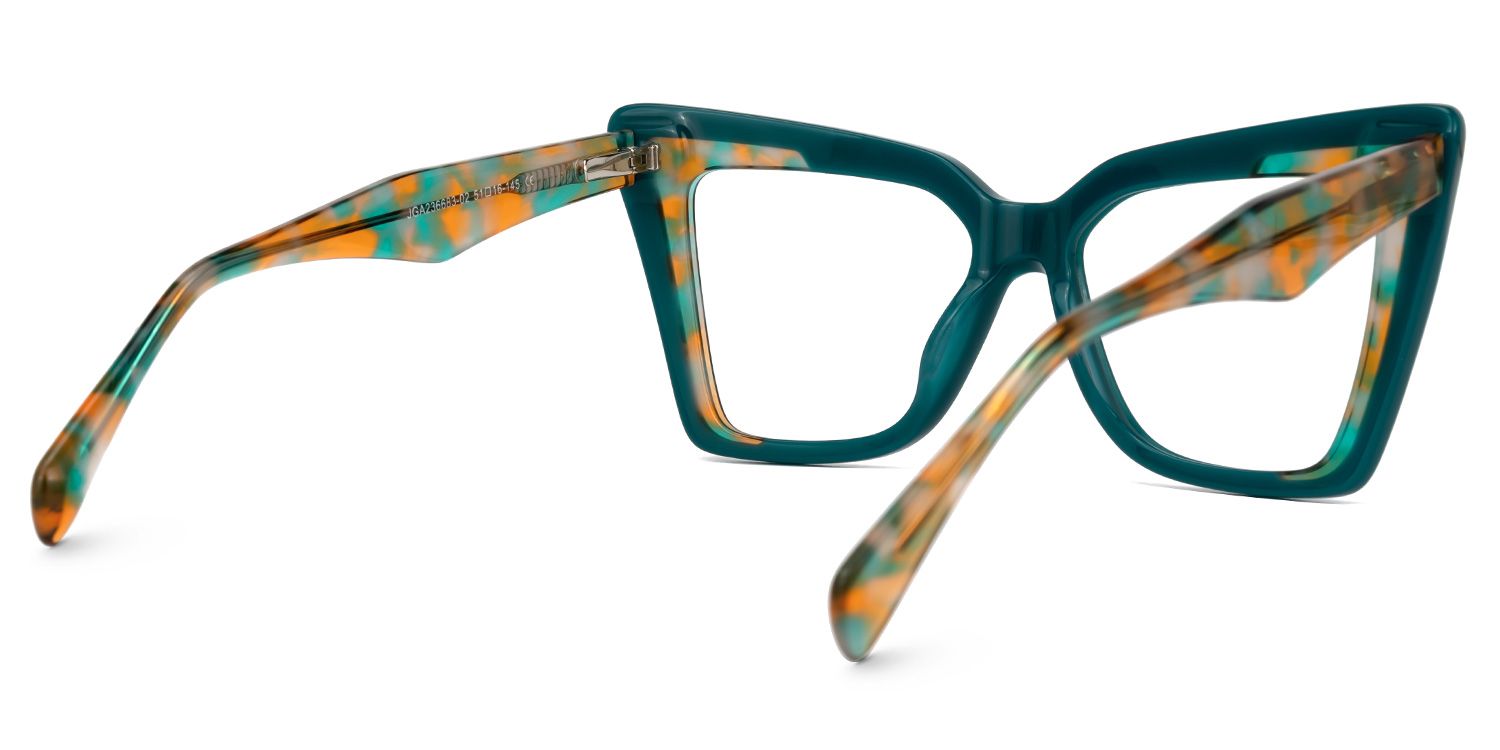Brooklyn Cateye Green Glasses3