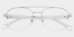 Emily Aviator Silver Glasses1