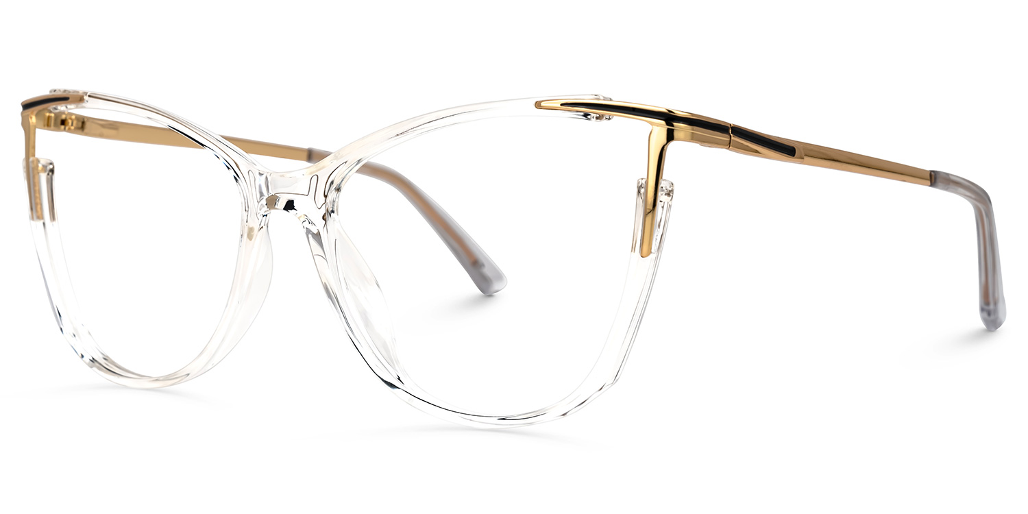 Cat eye Yomary Crystal Frame Glasses | ZEELOOL UK1