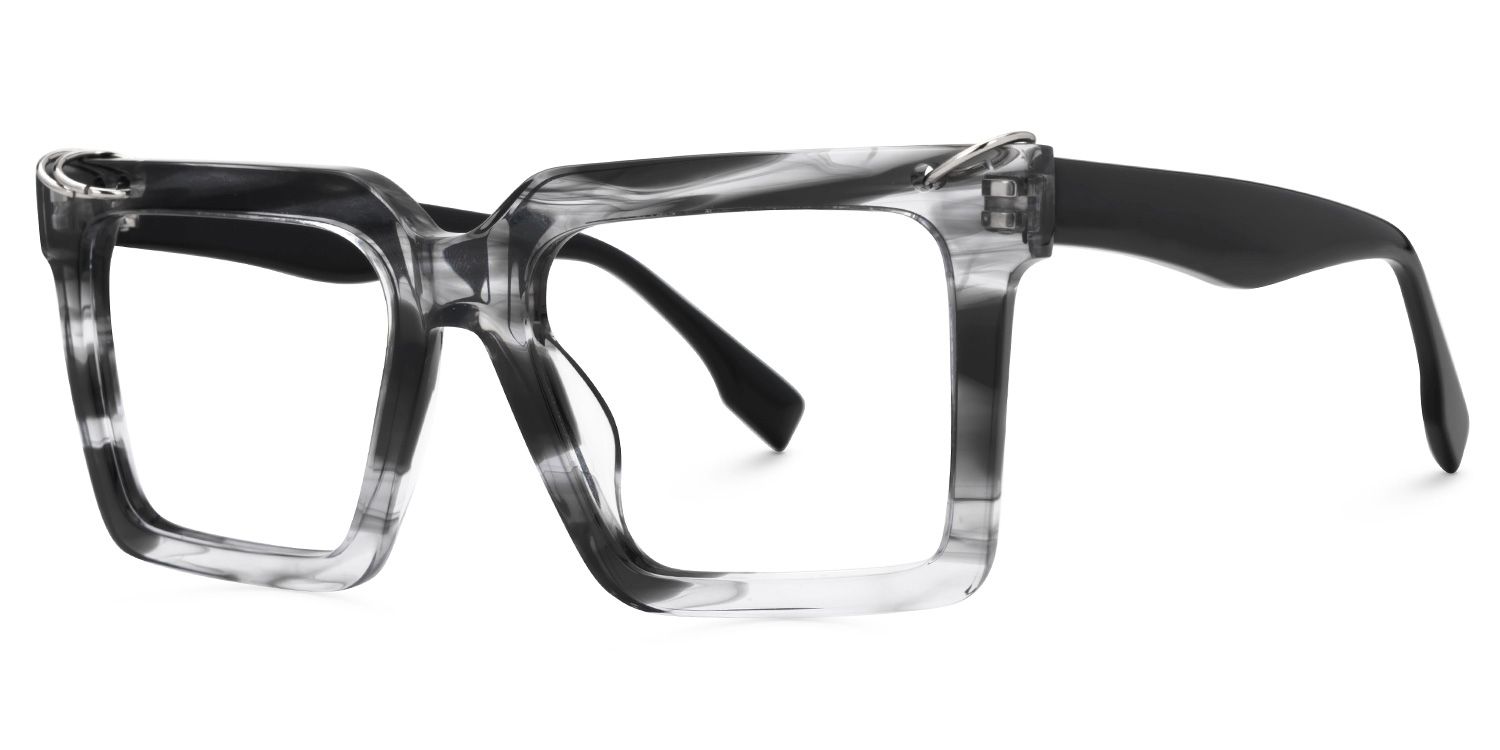 Dupree Gray Square Eyeglasses and Glasses Frame1