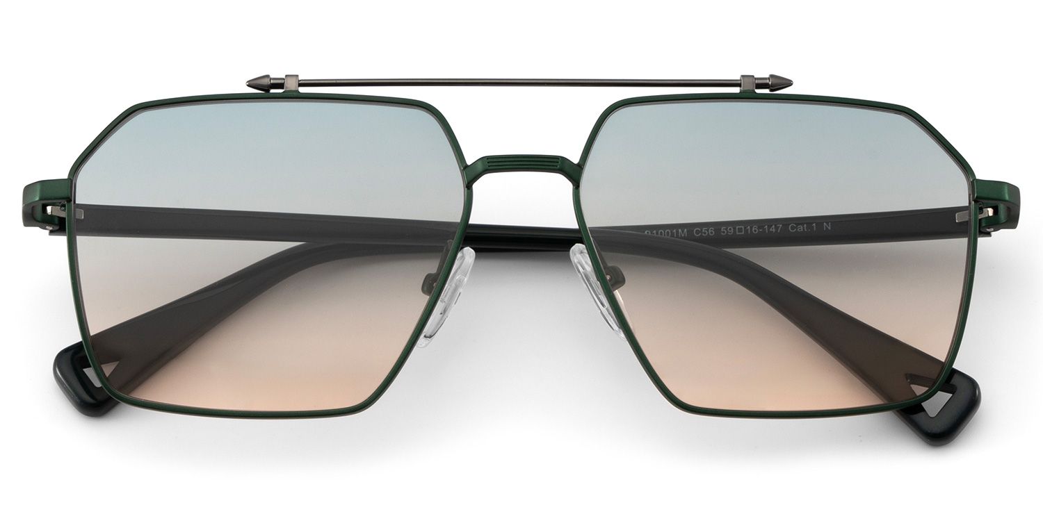 Casablanca Green Aviator Sunglasses Online | ZEELOOL UK1