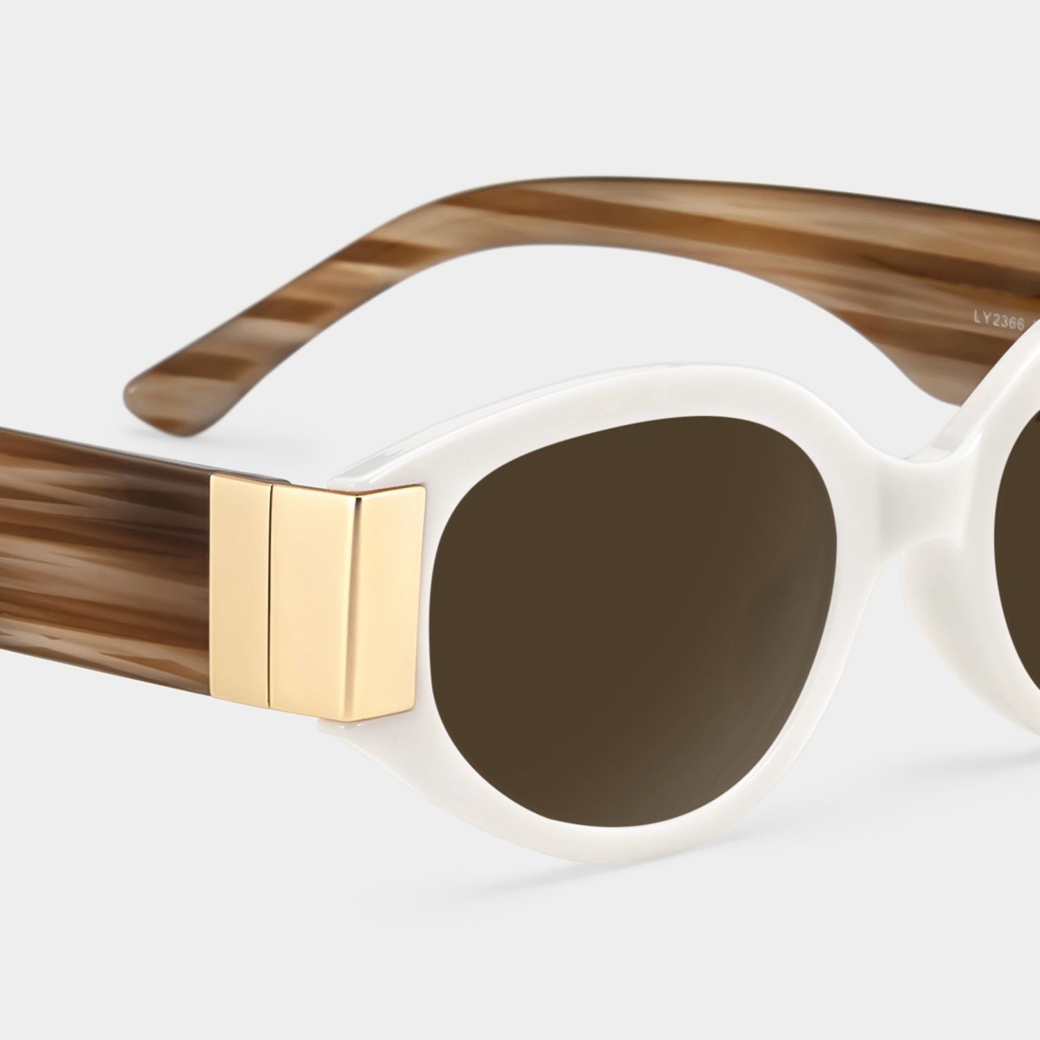Havana white Frame Polarized Sunglasses with cat-eye Style Online | ZEELOOL UK4