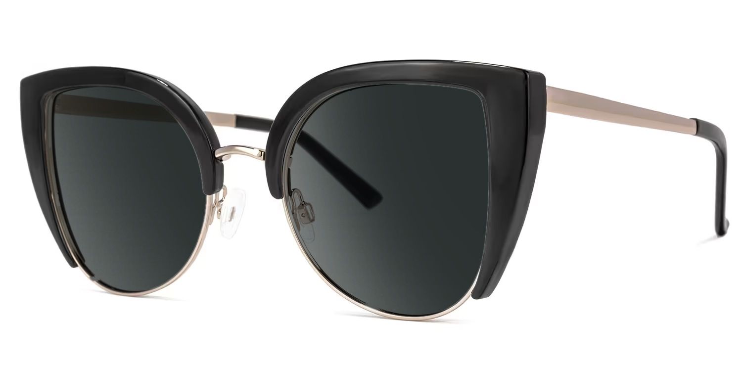 Brewer Cateye Black Frame Sunglasses | ZEELOOL UK1