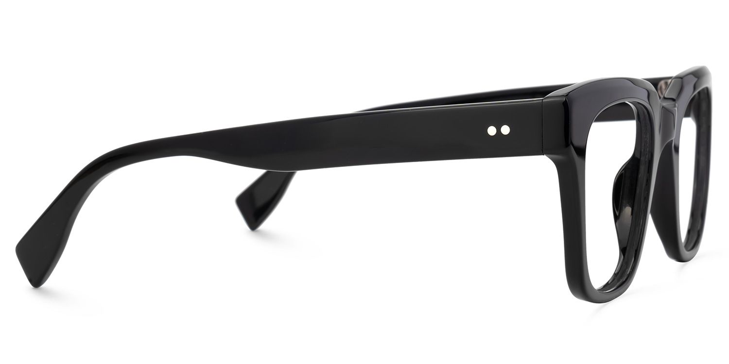 Schealer Square Dark Bold Black Full Frame Glasses2
