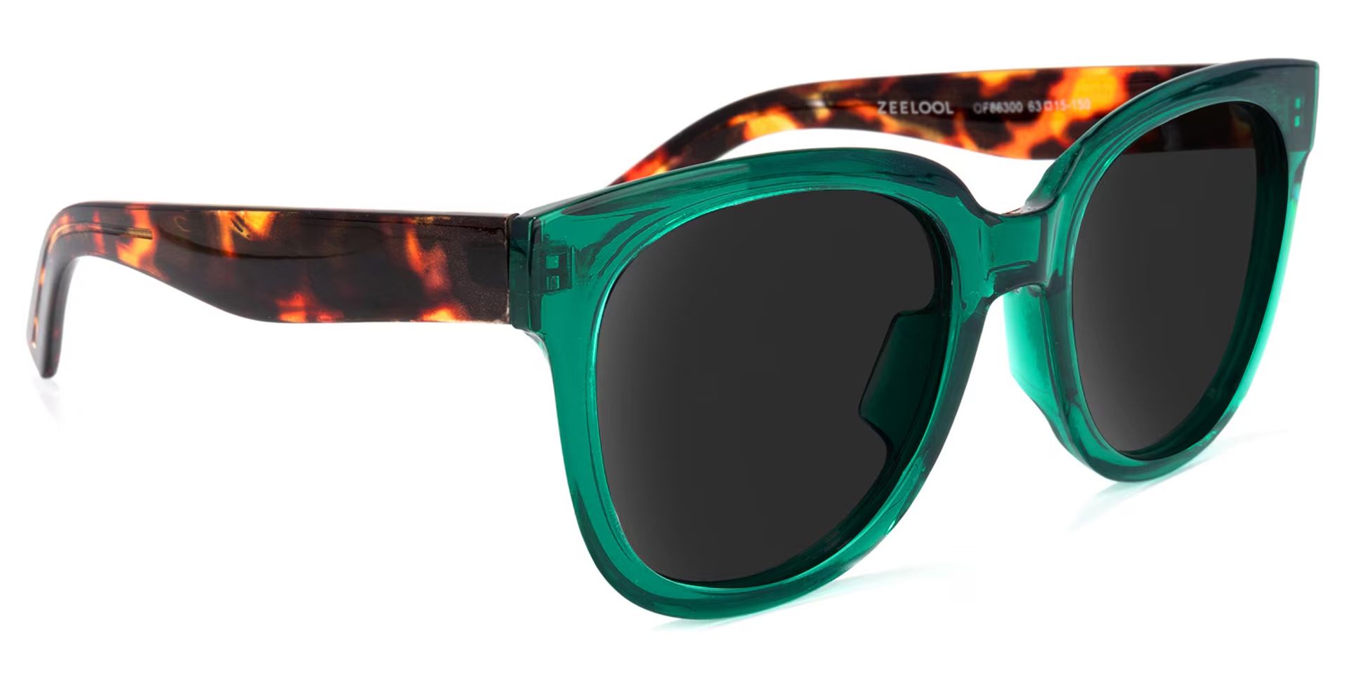 Harrell Square Dark-Green Sunglasses | ZEELOOL UK2