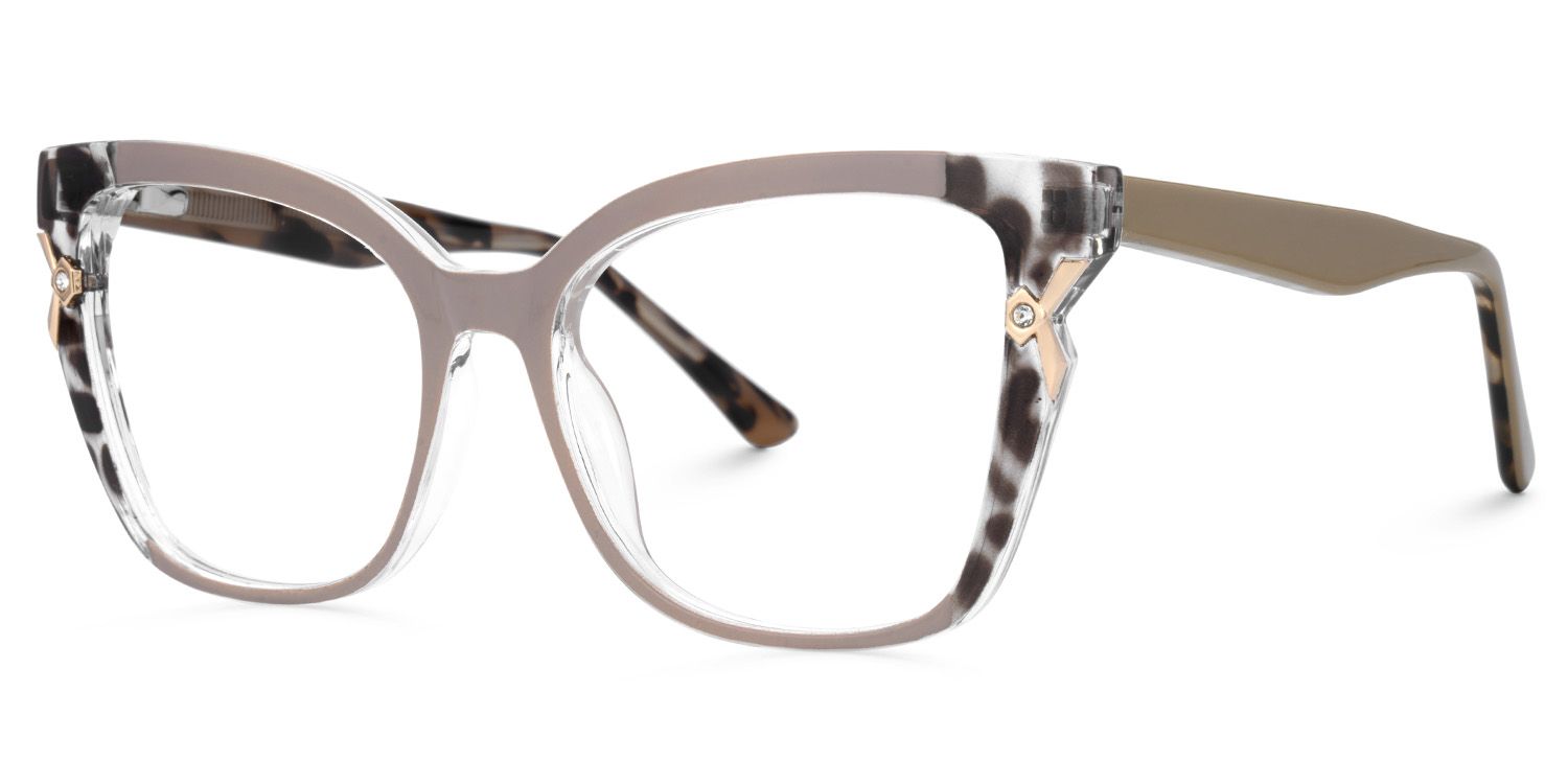 Pink Cat eye Glasses for Oval Face | ZEELOOL UK1