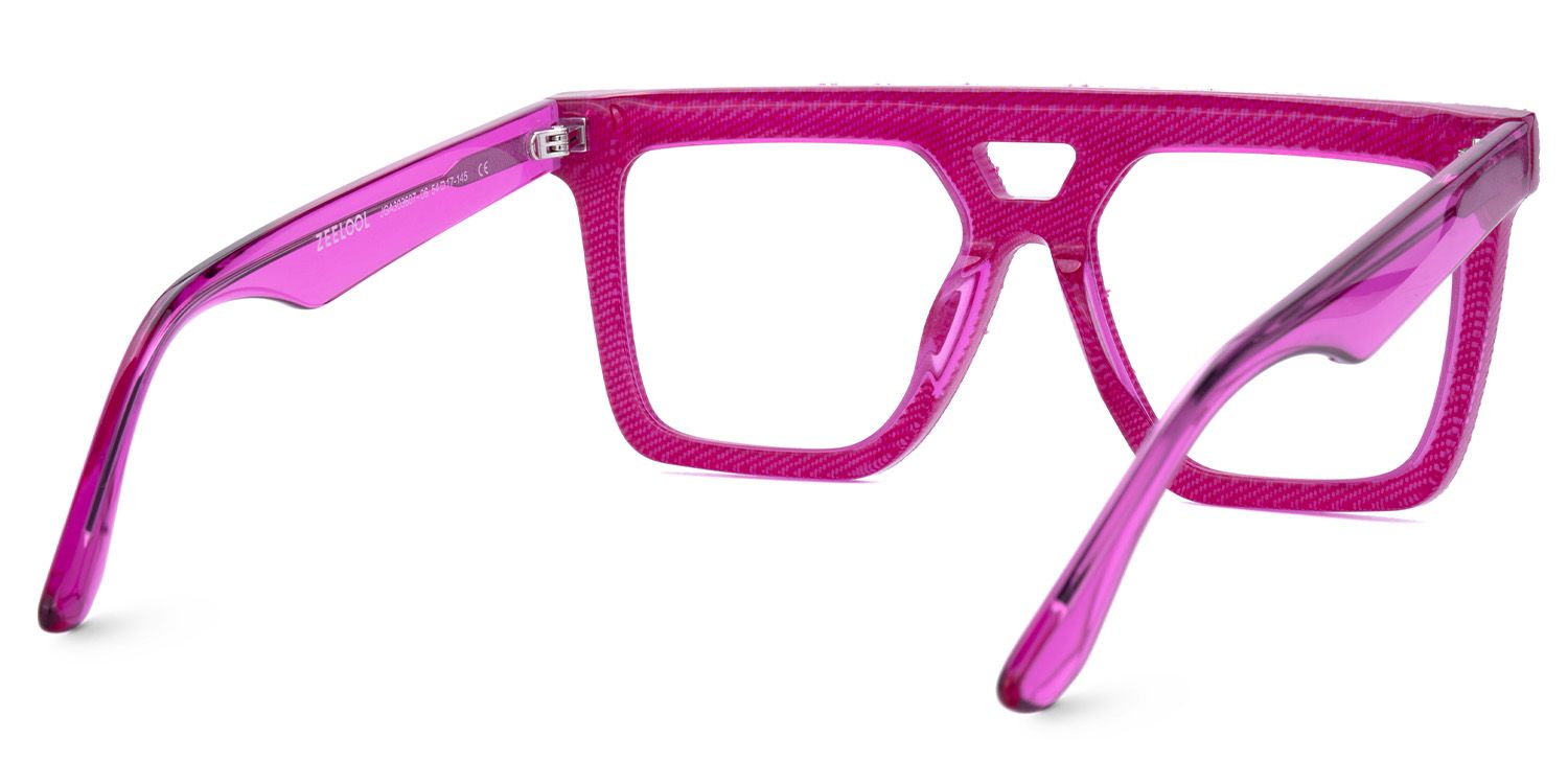 Rubin Hot Pink Denim Eyeglasses | ZEELOOL UK3