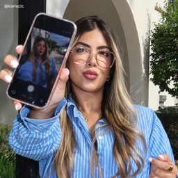 Sophie Pink Geometric Glasses5