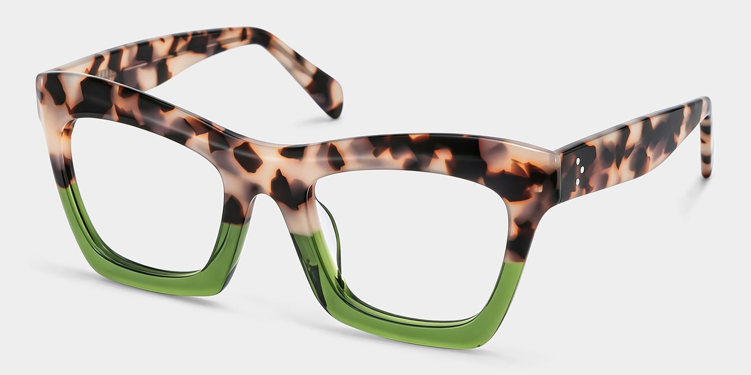 Benitez Square Two-Tone Frame & Prescription Eyeglasses4