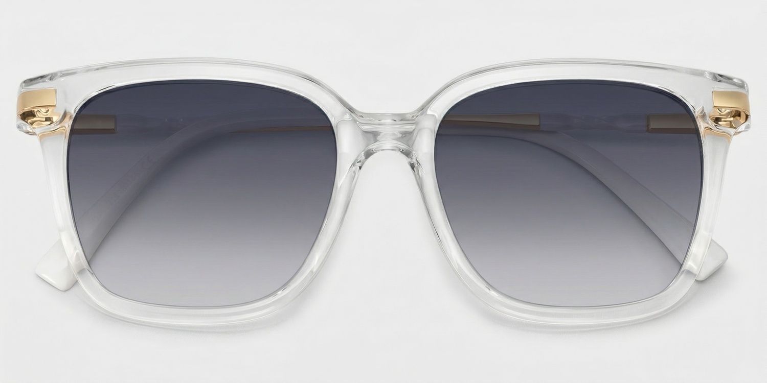 Jacqui Rectangle Clear Full Rim Sunglasses | ZEELOOL UK1
