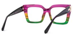 Josiah Square Multicolor Aurora Glasses3