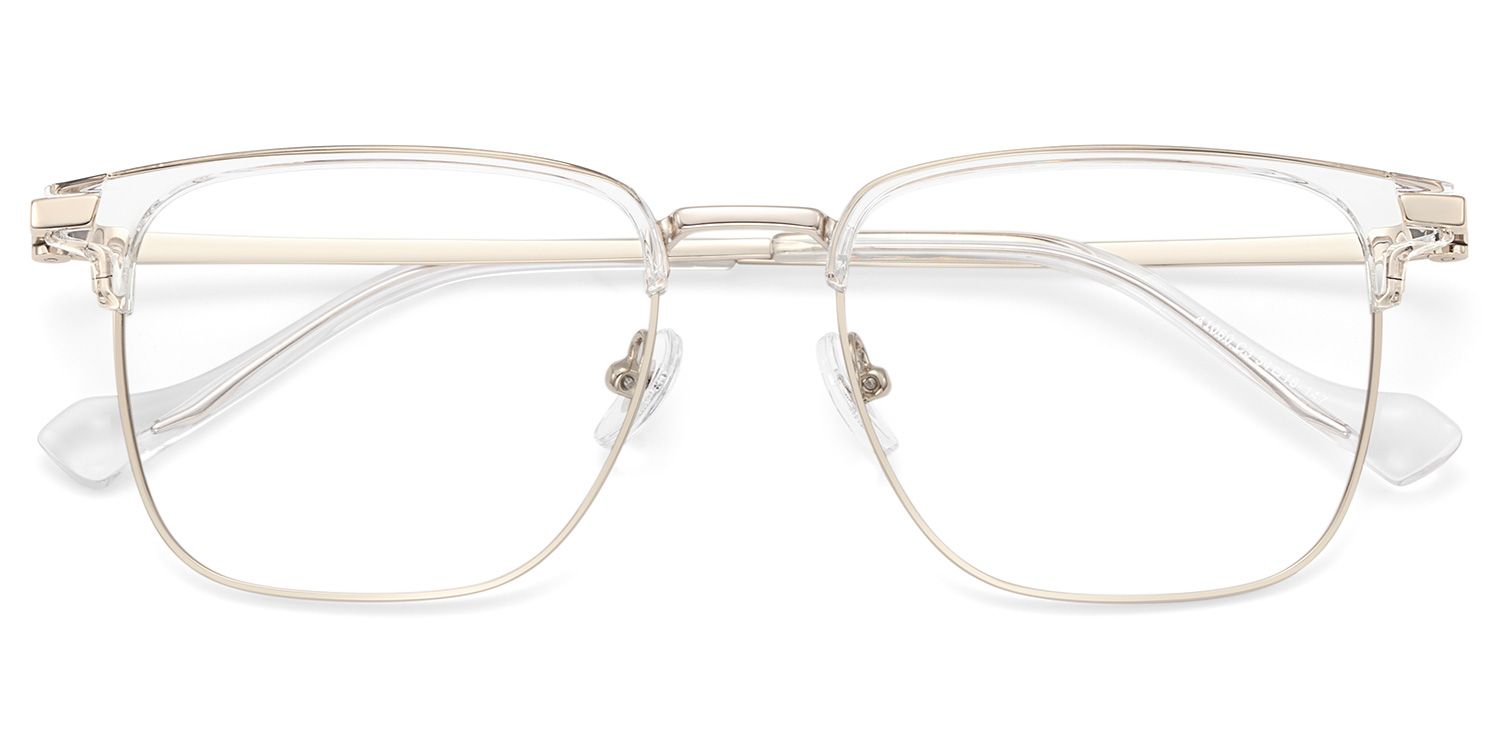 Owen Eyeglasses in Square Black Gold Frame | ZEELOOL UK2