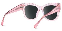 Minfia Square Pink Glasses5