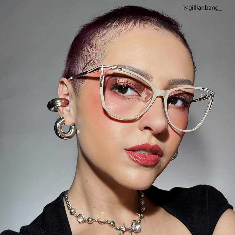Yomary Cateye Khaki EyeGlasses | ZEELOOL UK9
