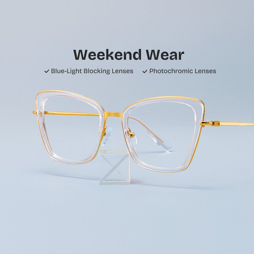 Rosalie Butterfly Clear Glasses