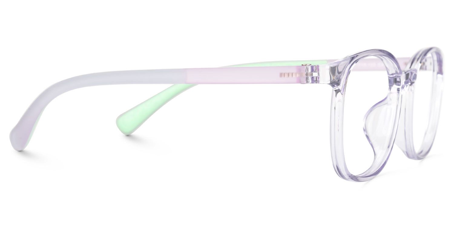 Kids Oval  Purple Amaker Frame Glasses | ZEELOOL UK2