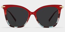 Lamar Red Butterfly Sunglasses0