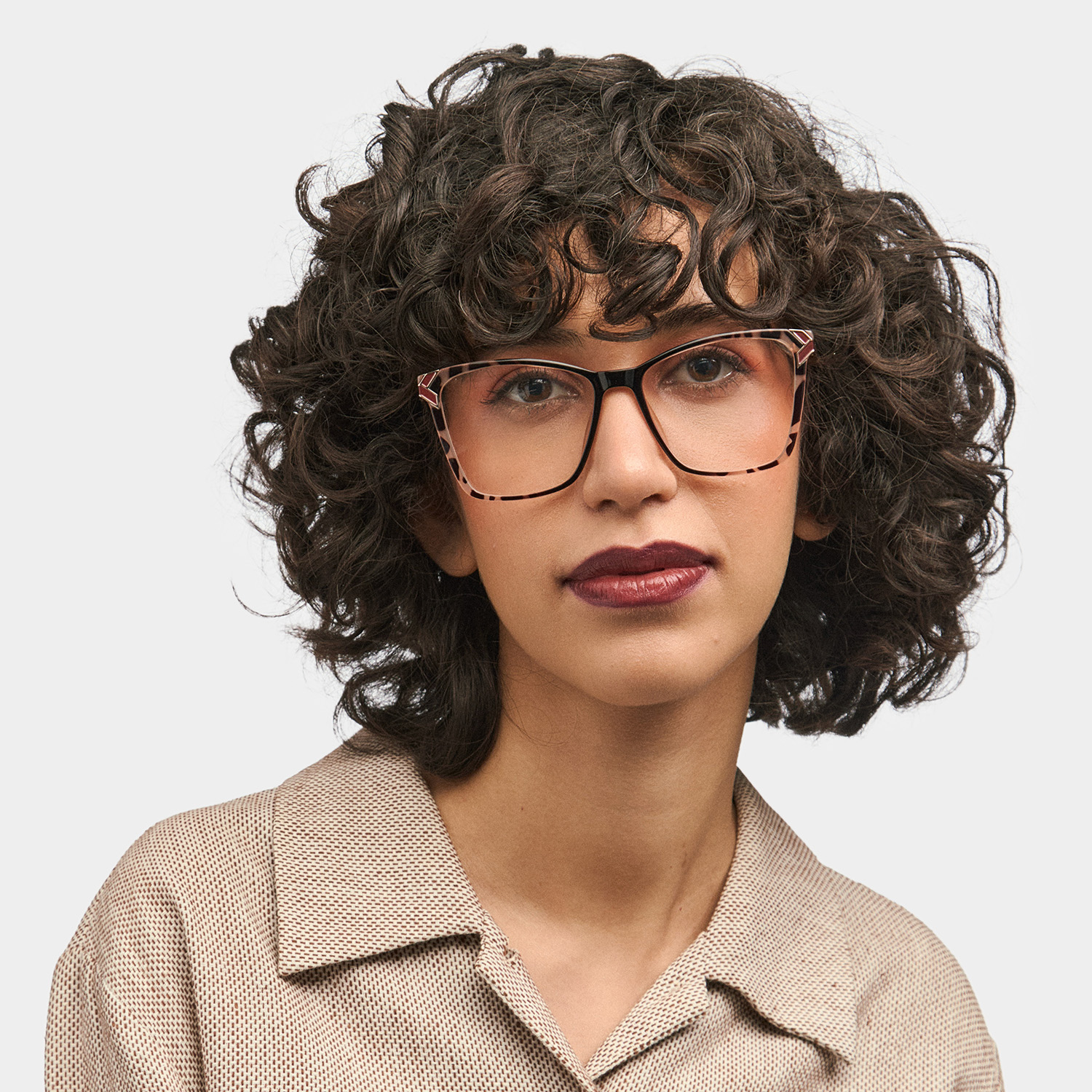 Tricee square Tortoise shell Eyeglass Frames For Women | ZEELOOL UK0