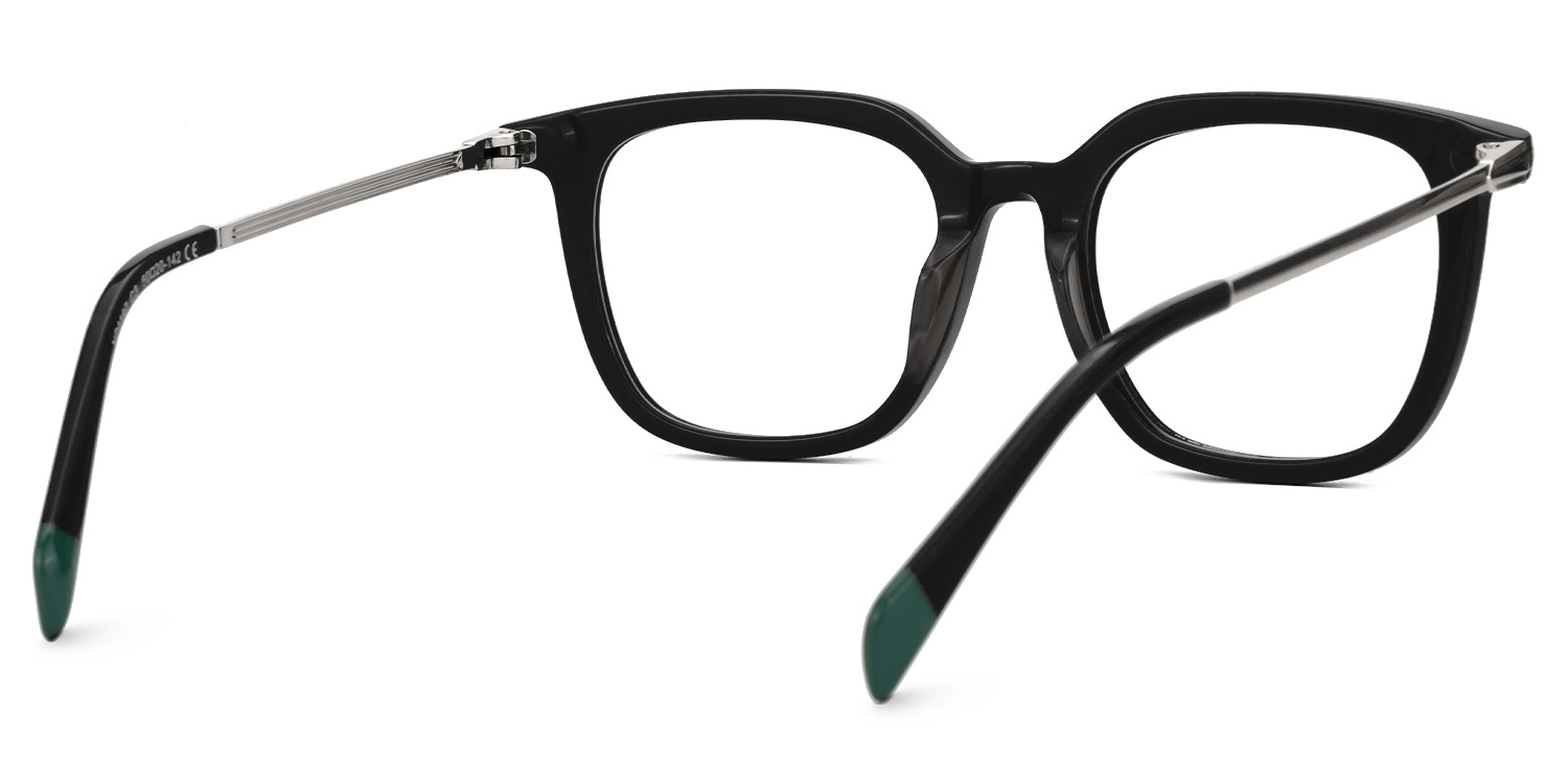 Bodali Mixed-Materials Square Black Frame Glasses | ZEELOOL UK3
