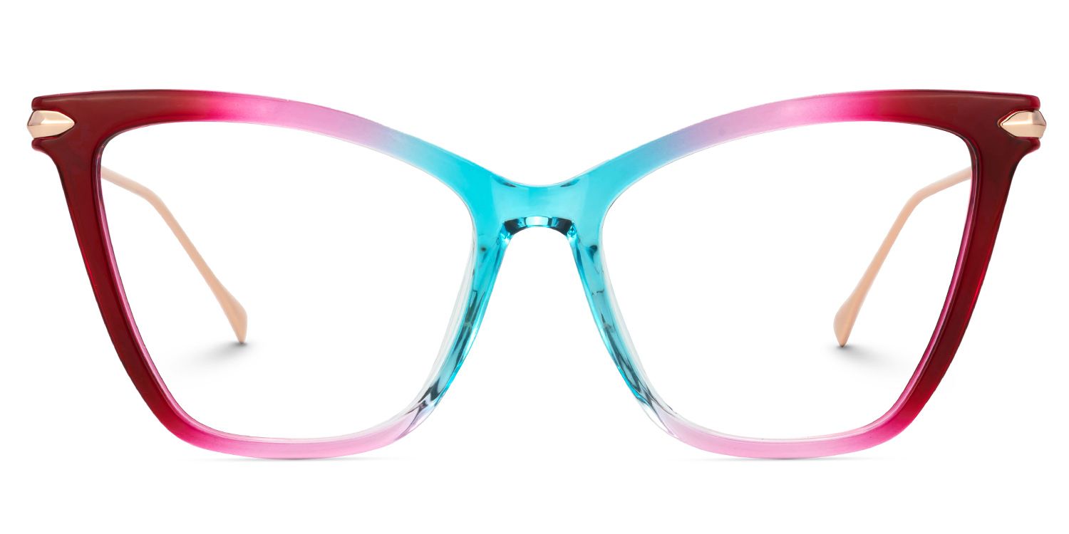 New Arrival Red-Blue Color for Hilary Frame Glasses | ZEELOOL UK0