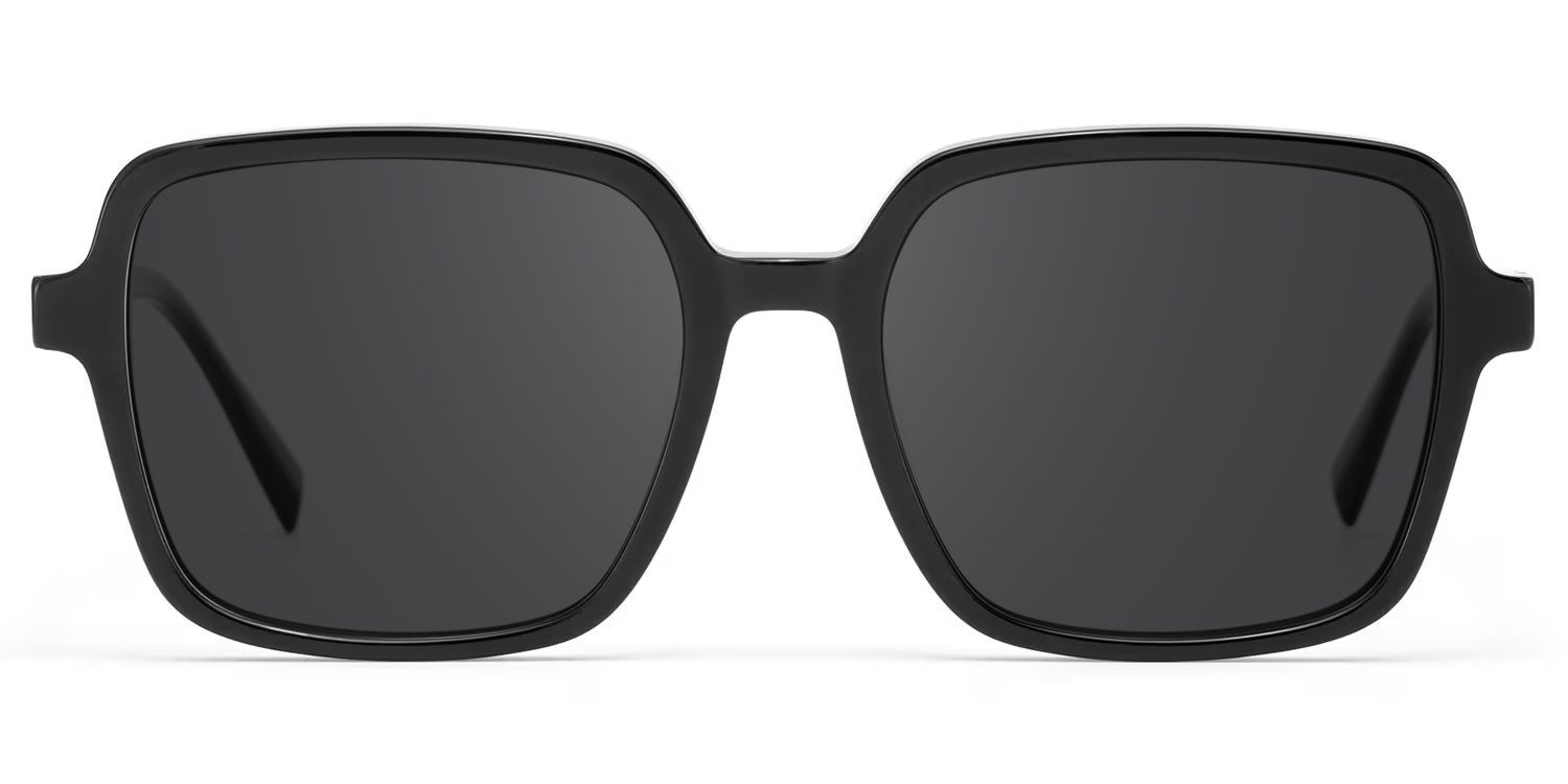 Ember Black Square Sunglasses to Frame Your Face | ZEELOOL UK0