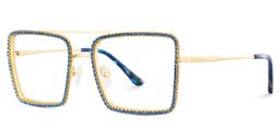 Diva Square Blue Glasses3
