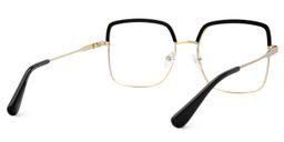Karan Square Black Gold Glasses3
