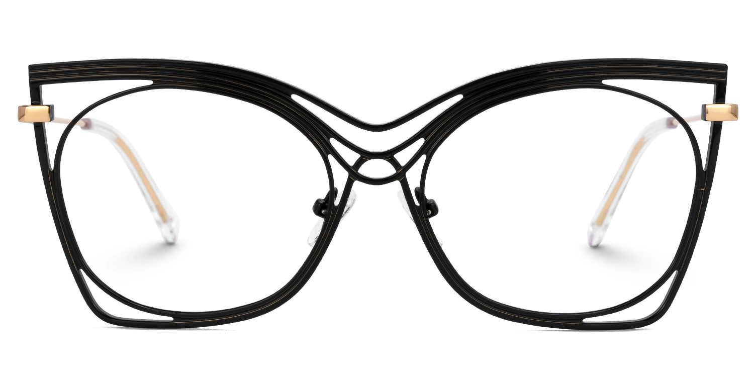 Ballou Butterfly Black Glasses0