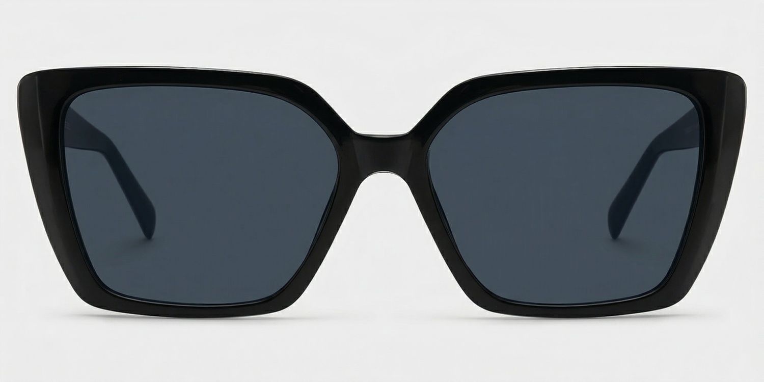 Emery Black Full Rim Geometric Eyeglasses | ZEELOOL0