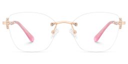 Jaxon Rectangle Rose Gold Glasses1