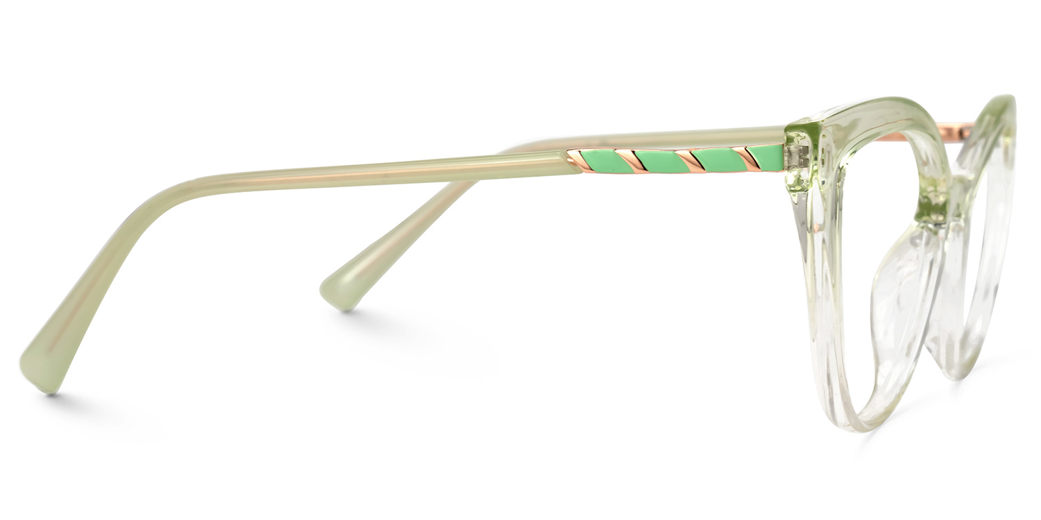 Camelia Cateye Green Glasses2