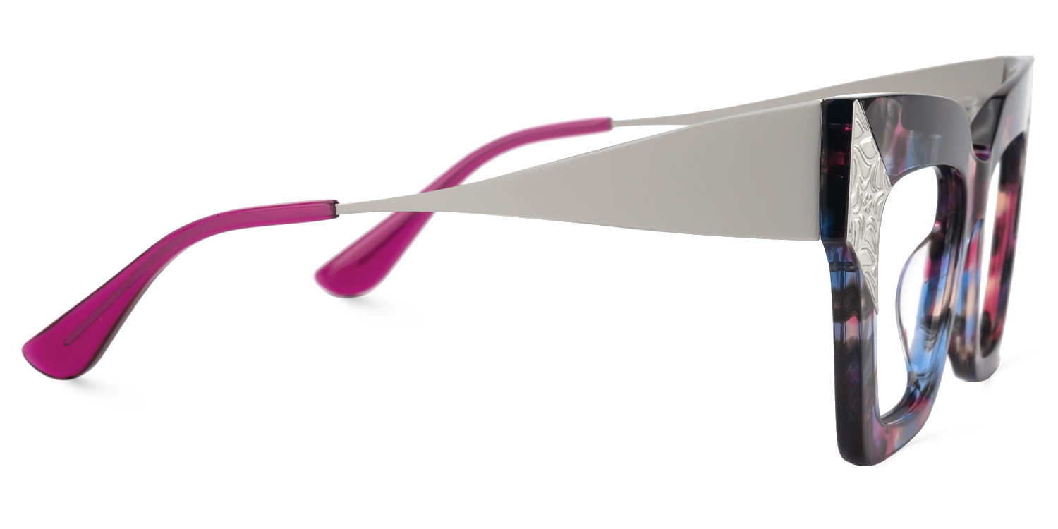 Kortney Square Purple-Floral Glasses2