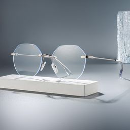 Osorio Geometric Silver Glasses0