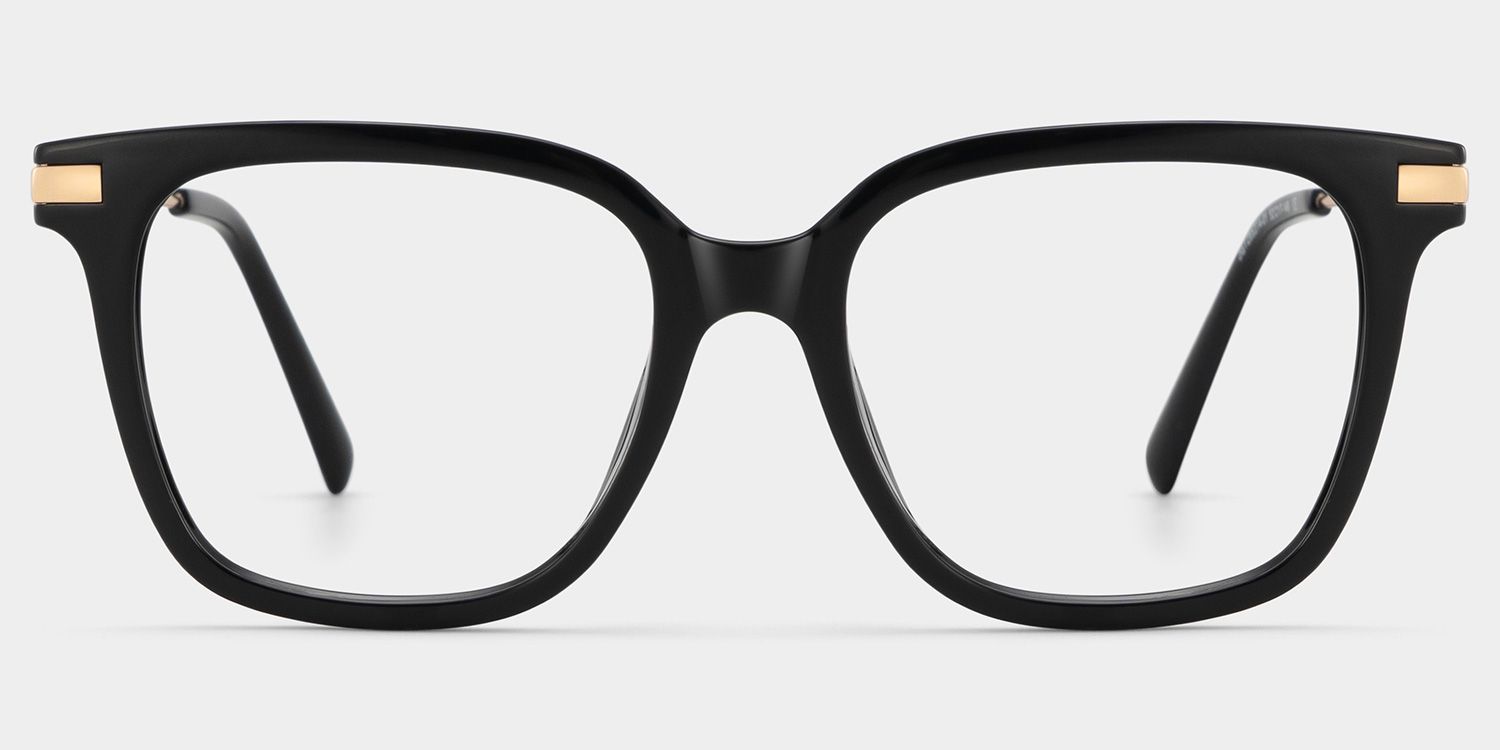 Jacqui Square Black Glasses0