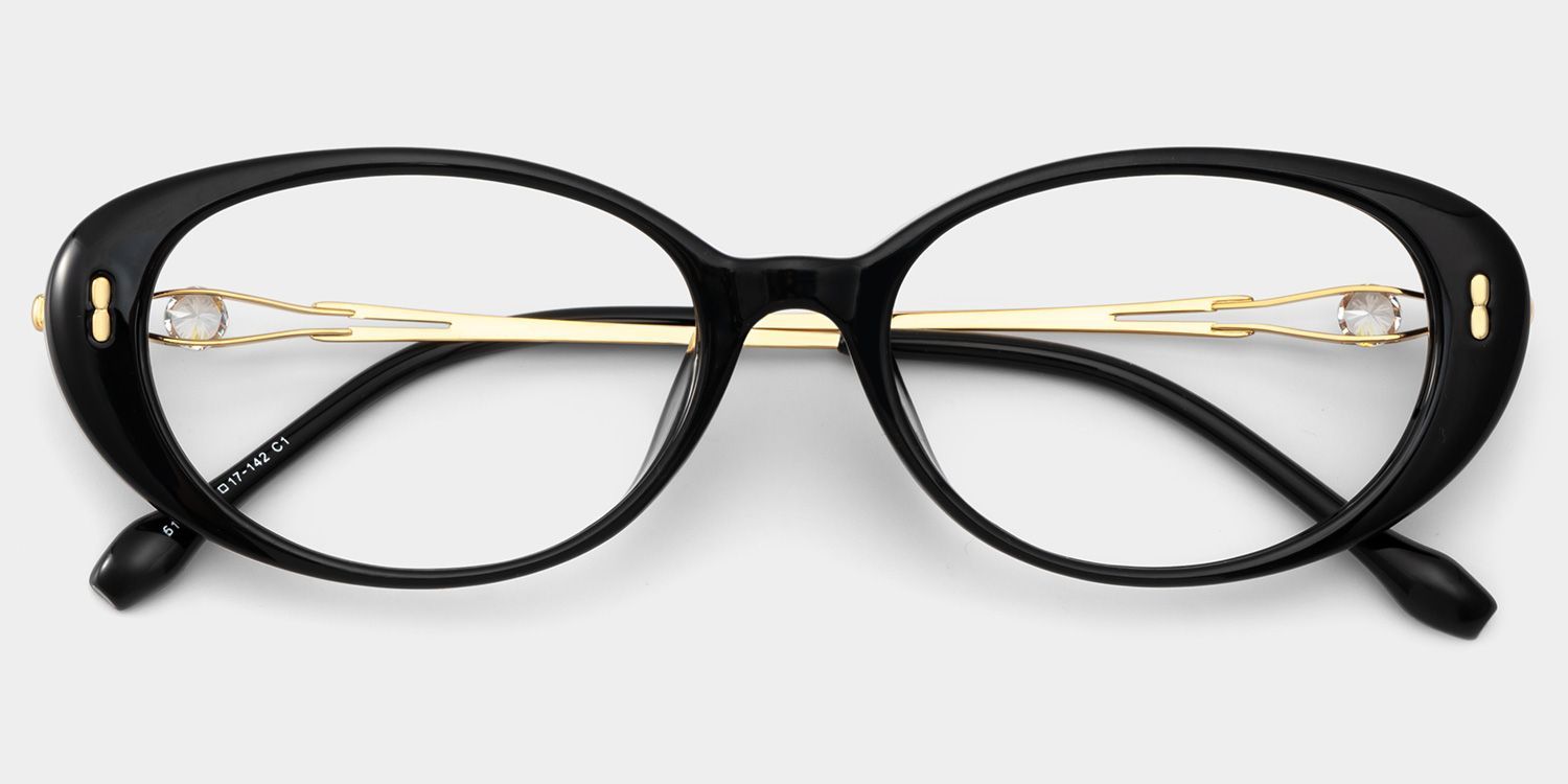Blaire Black Frame Glasses with Oval Frame Online | ZEELOOL4
