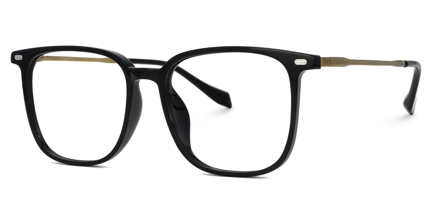 Mullen Square Fake Black Glasses1
