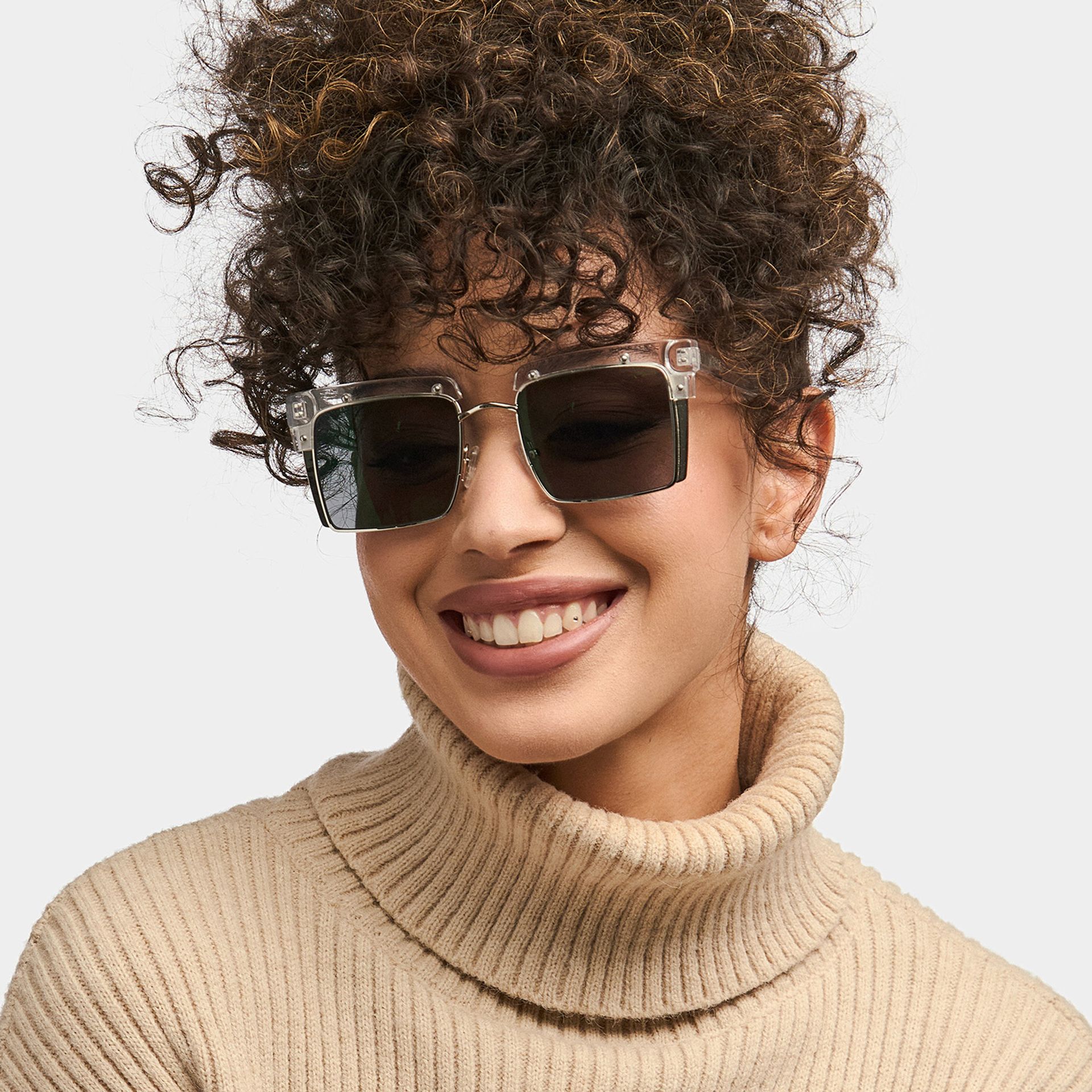 Kiana Square Clear Frame Sunglasses | ZEELOOL UK1