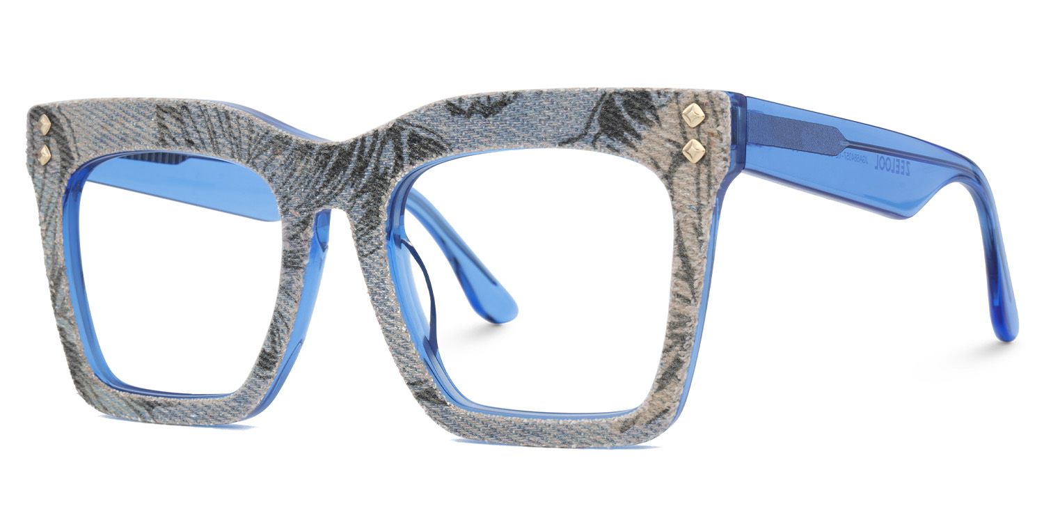Women's Blue Eyeglasses Frames With Denim2