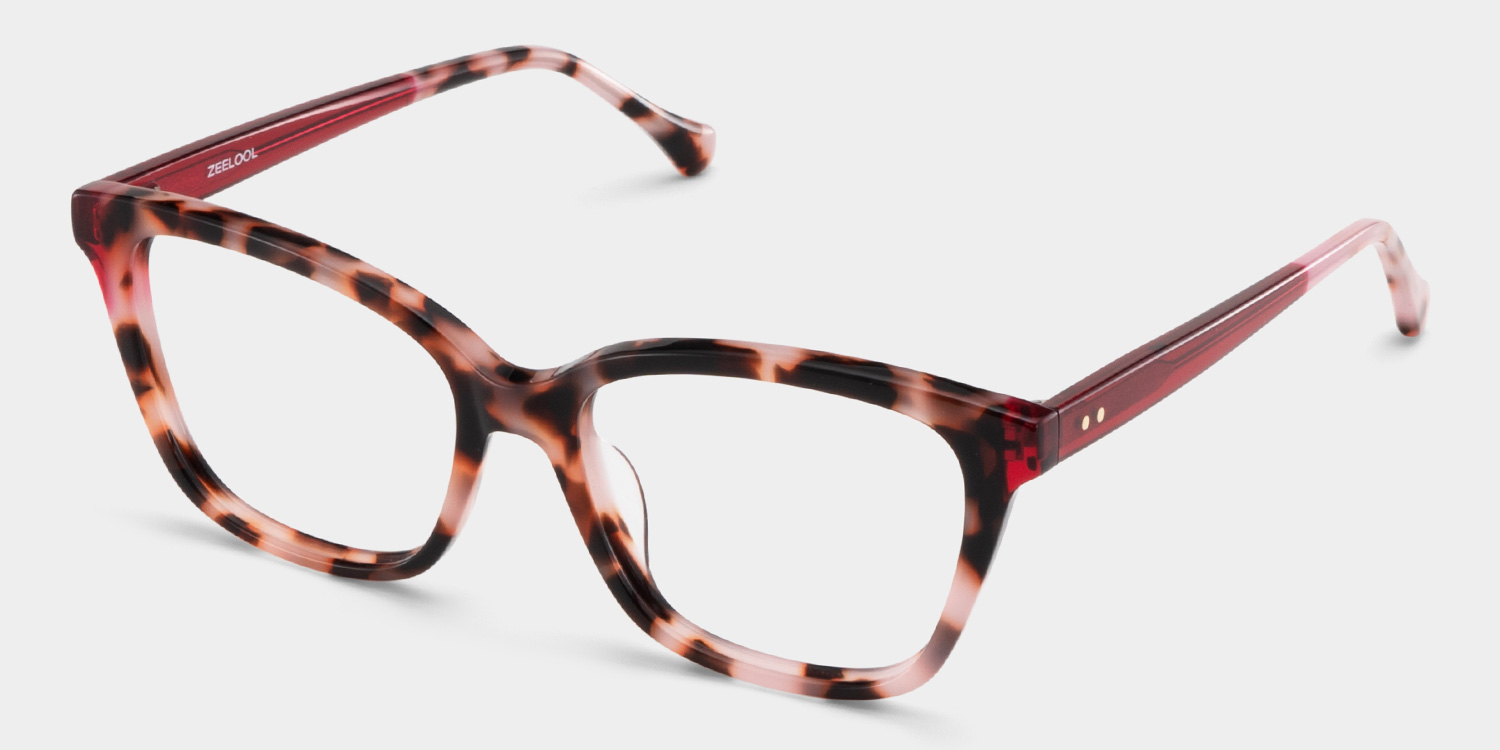Lena Square Pink Tortoise Glasses3