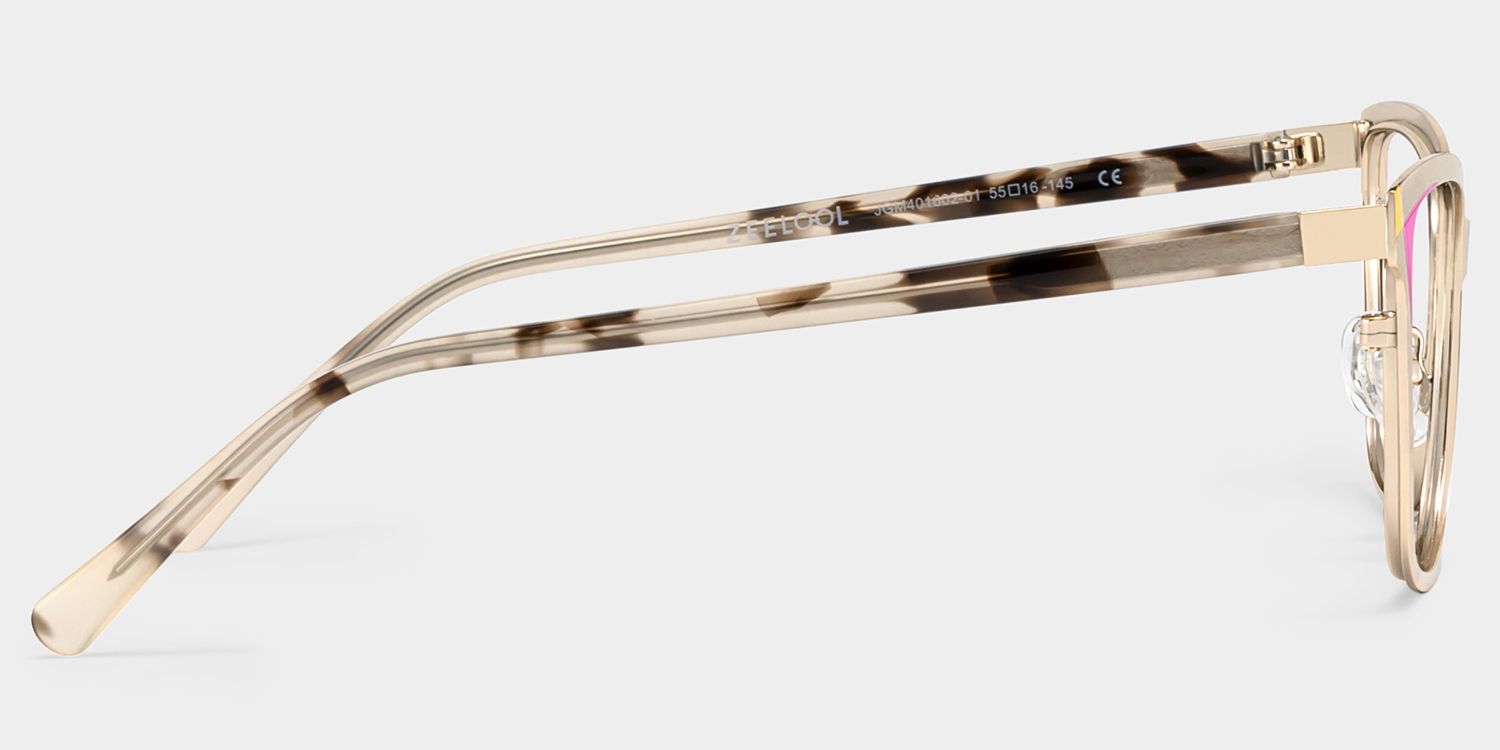 Elise Gold Frame Glasses with Rectangle Frame Online | ZEELOOL UK4