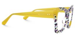 Vivian Multicolor Checkered Square Glasses3