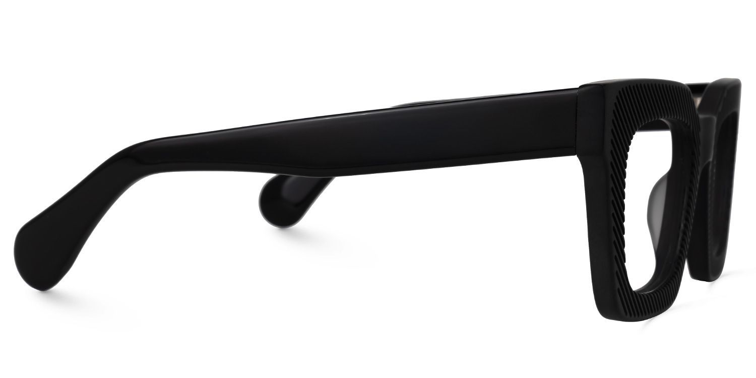 Keisa Square Black Glasses2
