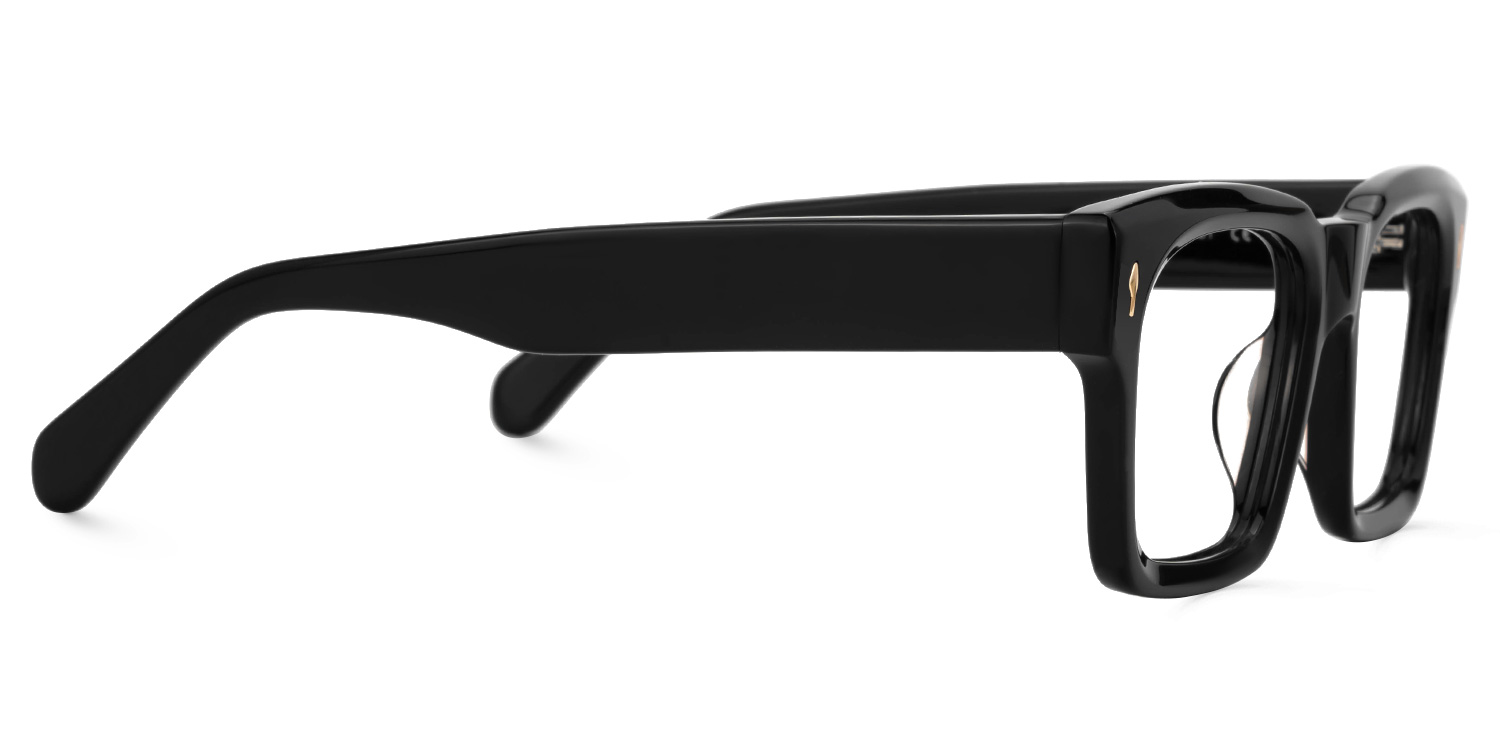 Herman Rectangle Black Glasses2