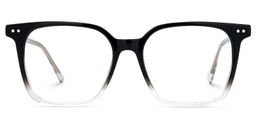 Jamaica Square Black Clear Glasses1