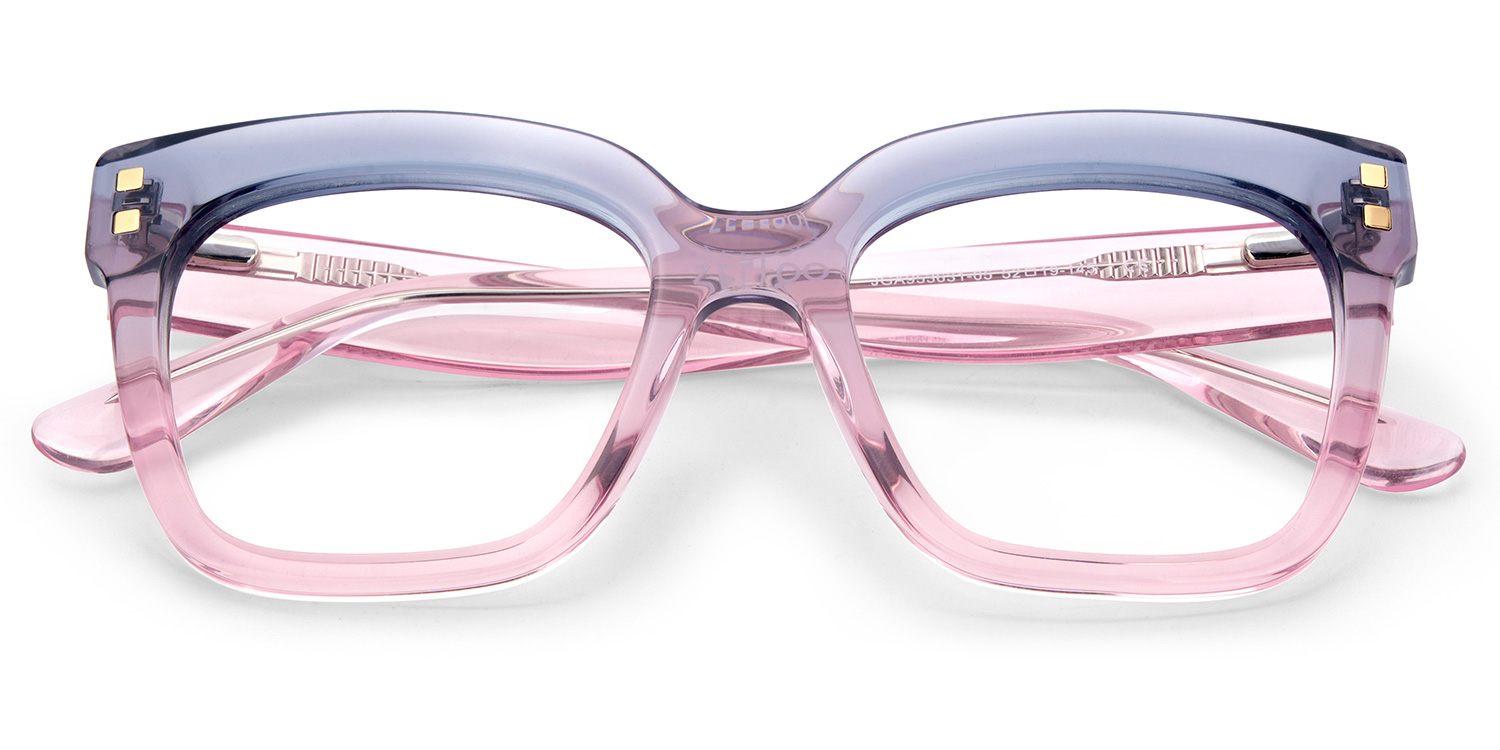 Minguela Square Gray Pink Glasses2
