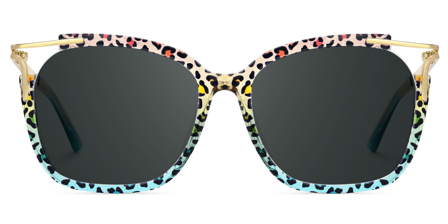 Sidibe Square Blue Leopard Glasses good-img