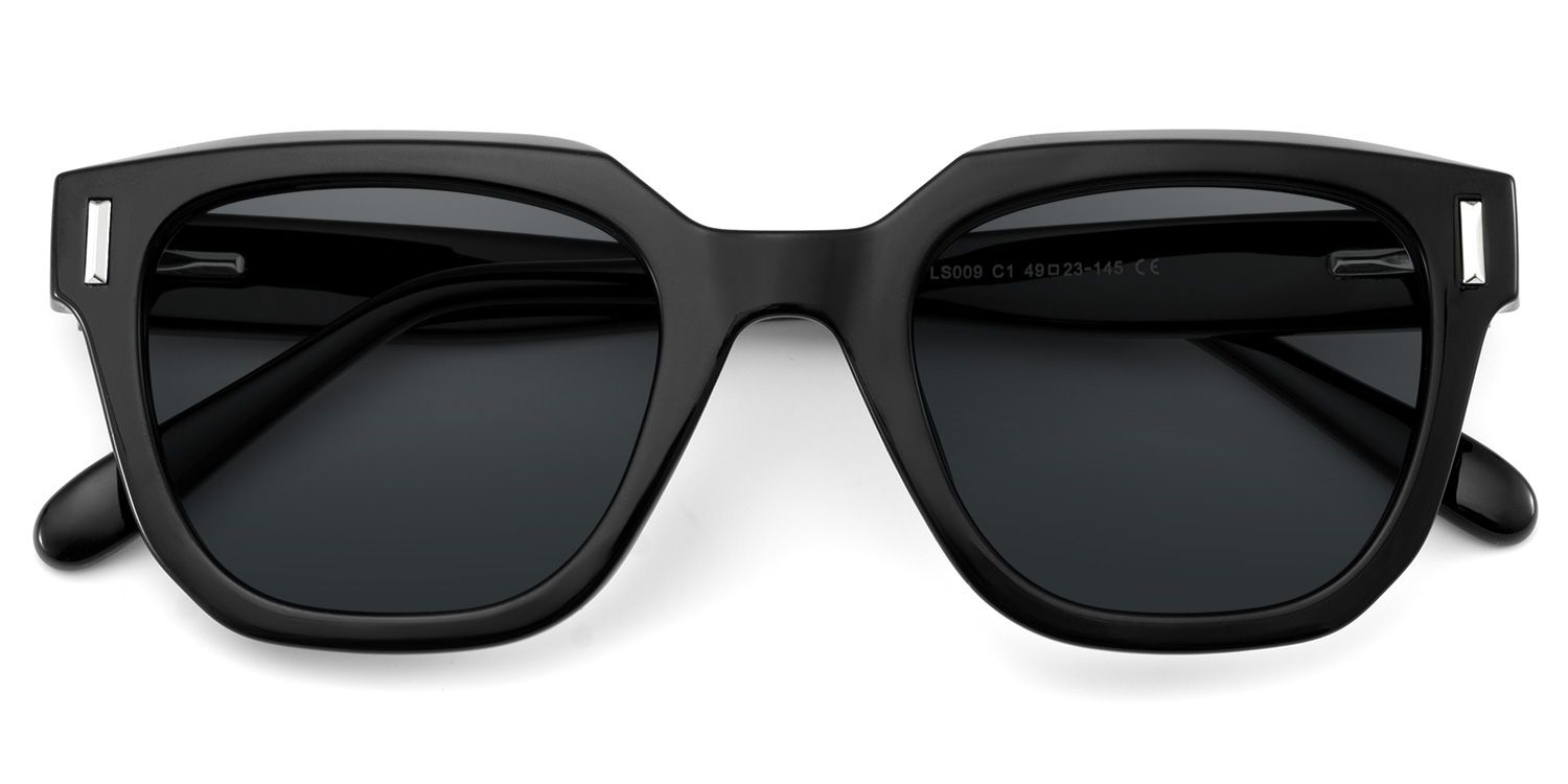 Nia Square Black Full Rim Sunglasses | ZEELOOL UK1