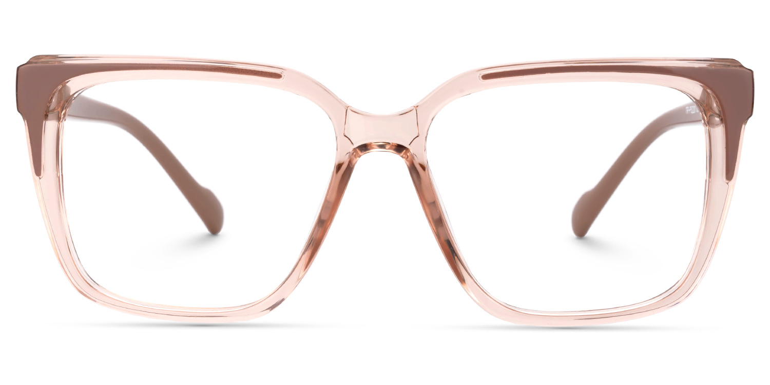 Dory TR90 Square Pink Frame Glasses | ZEELOOL UK0