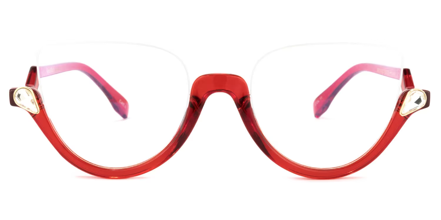Cateye Felicia Red Glasses deals -Zeelool Glasses0